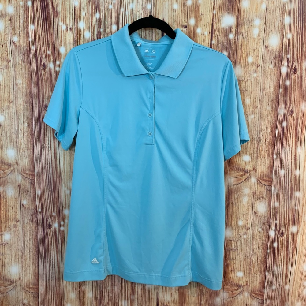 Adidas Puremotion Golf Shirt Size Large Lite Blue